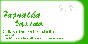 hajnalka vasina business card